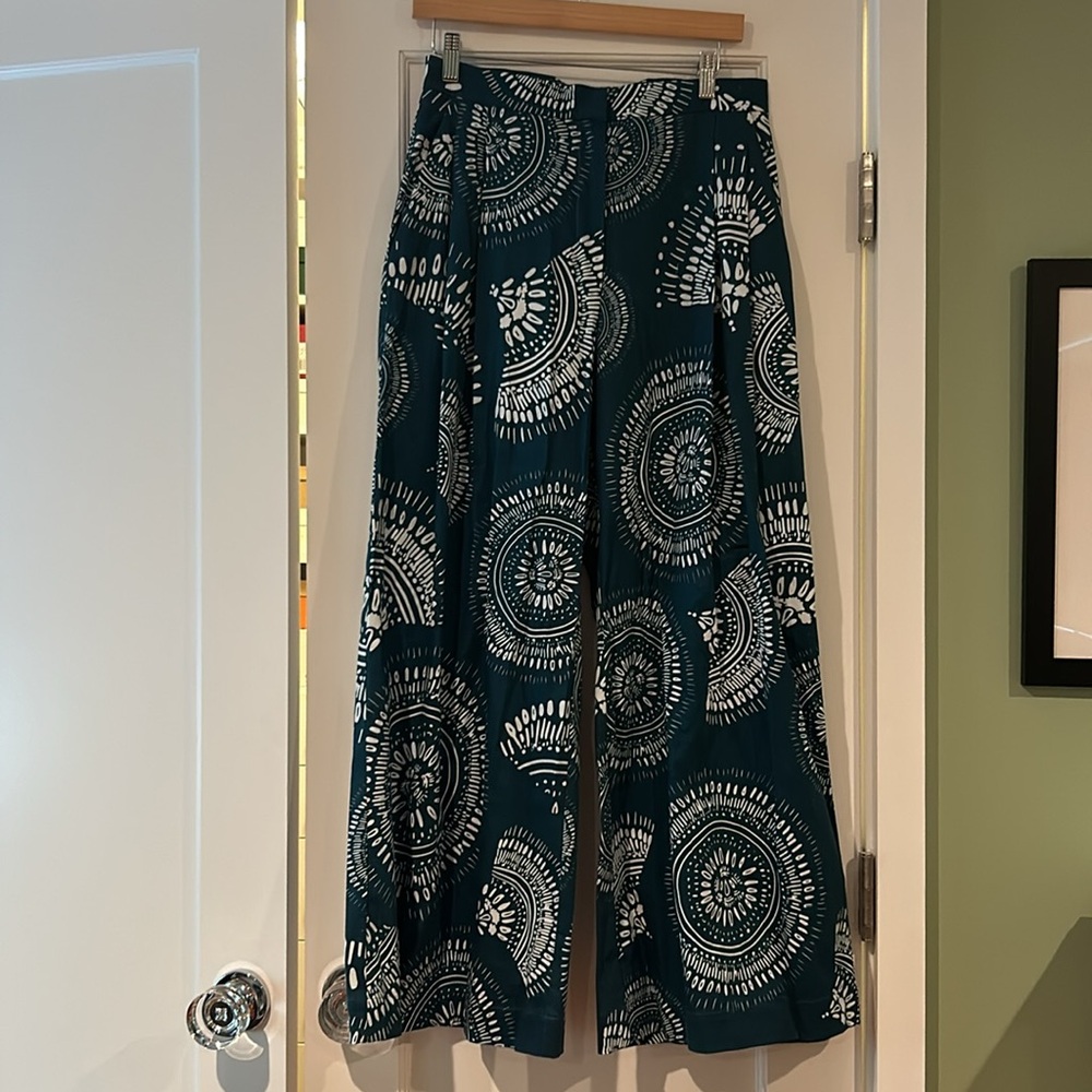 NWOT Andres Otalora Print Wide Leg Pants - Sz 10